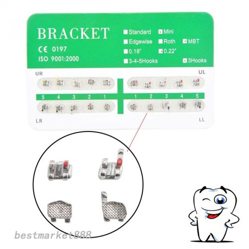 New dental dentist orthodontics brackets mini mbt 022 3-4-5 hooks - 20pcs/pack for sale