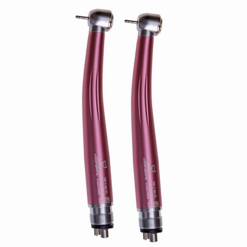 2 PCS NSK Style Dental High Speed Fiber Optic Handpiece Push Button Type 4Hole