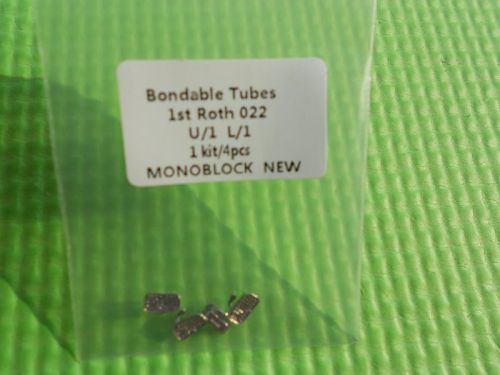 50 Kits MONOBLOCK Non-convertible Bondable Tube Roth 022 1st Molar Buccal Tubes