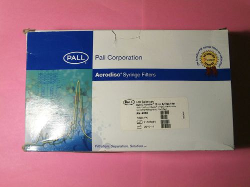 1000 PK OF PALL, IC ACRODISK, 13 mm SYRINGE FILTERS, 0.45 um SUPOR, PN 4685,