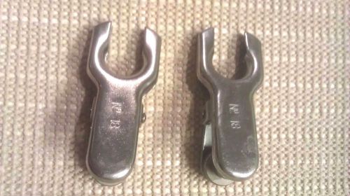 Set of 2 inox ball &amp; socket clamp w/ locking screw #18  pinch clamp for sale