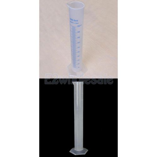 2pcs 250ml/500ml Clear Graduated Laboratory Lab Test Measuring Measure Cylinder