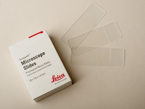 New Plain Microscope Slides - Leica, Top Quality, free UK postage, blank slides