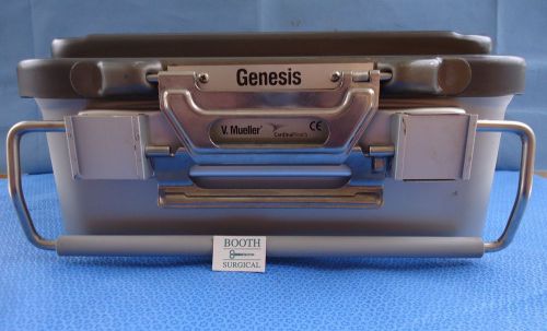 BAXTER GENESIS #CD1-5B HALF-LENGTH STERILIZATION CONTAINER- NO BASKET- USED