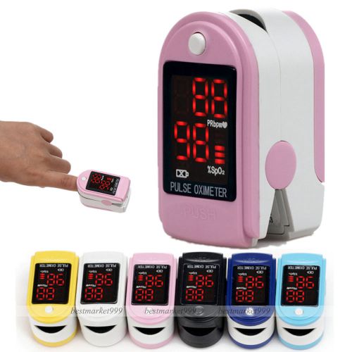 LED Display CE Pulse oximeter blood oxygen monitor pulse rate PR+SPO2 Pink color