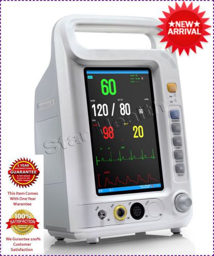 7&#034; TFT Multi Parameters Patient Monitor (ECG, NIBP, SPO2, PR/HR, TEMP, RESP)