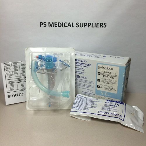 Portex 505090 Tracheostomy Tube New Portex Flexible DIC Trach Tube Cuffed 9mm