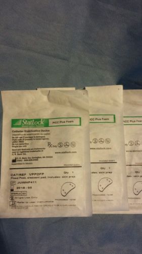 StatLock Catheter Stabilization Device * Lot of 3 *EXP.2015-08- CAT/REF VPPDFP