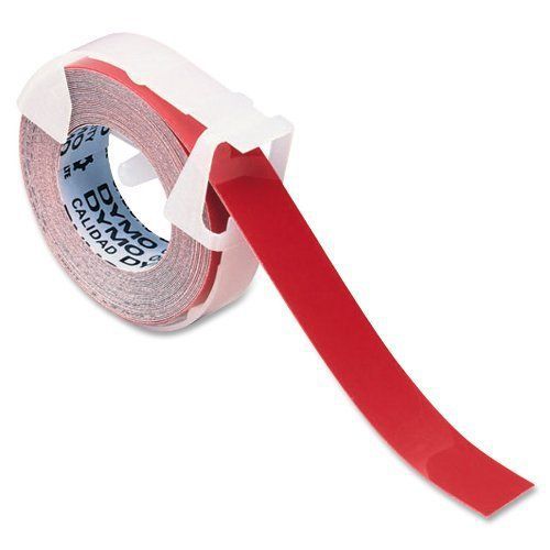 Dymo Vinyl Embossing Tape - 0.37&#034; Width X 12 Ft Length - Vinyl - Red (DYM520102)