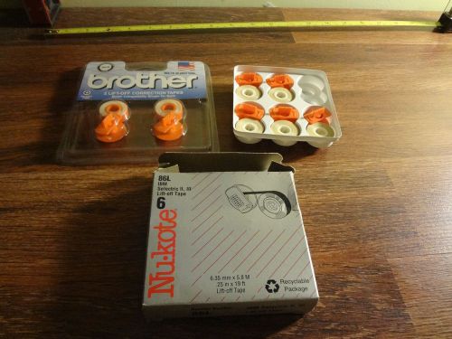 Brother 3010 2 Pack Lift Off Correction Tape + 5 rolls of nu-kote 86L