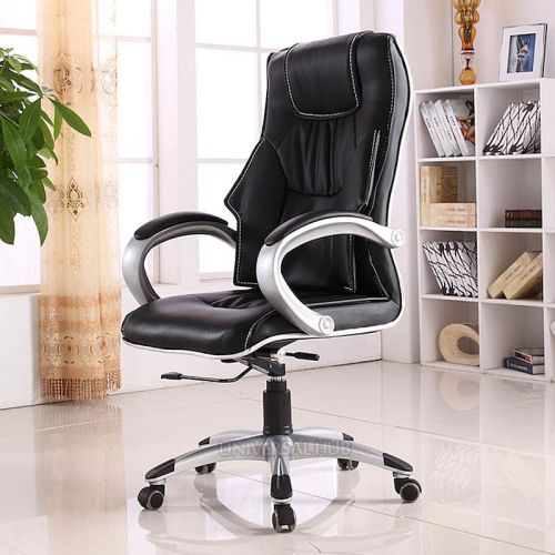 NEW ADJUSTABLE COMFORT LEATHER OFFICE CHAIR STUDY WORK COMPUTER DESK SWIVEL TILT