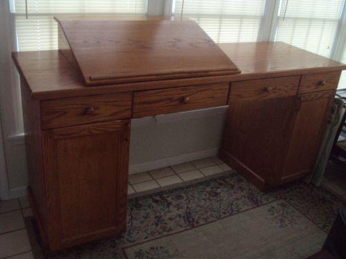 Custom Red Oak Stand Up Desk