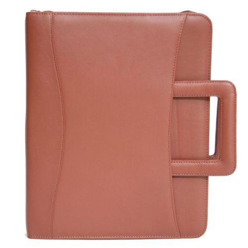 Royce Leather Zip Around Binder Padfolio - Tan