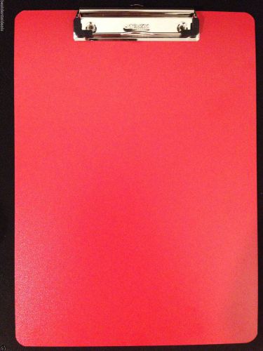 Bazic clipboard standard size low profile clip red