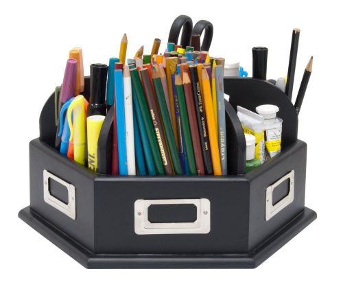 Wood desk carousel studio designs pen pencil storage tools organizer office home for sale