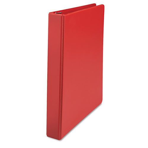 D-Ring Binder, 1&#034; Capacity, 8-1/2 x 11, Red