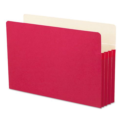 3 1/2 Inch Accordion Expansion Colored File Pocket, Straight Tab, Legal, Red