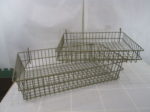 2 Vintage Wall Mount Utility Baskets