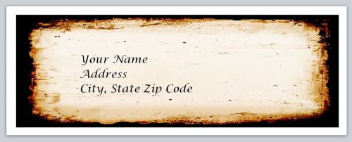 30 Burnt Border Personalized Return Address Labels Buy 3 get 1 free (bo95)