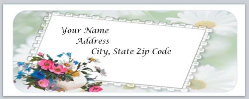 30 Flowers Personalized Return Address Labels Buy 3 get 1 free (bo32)