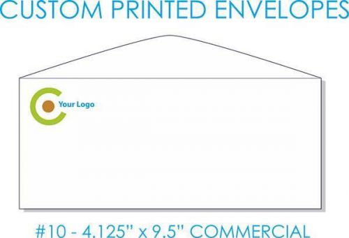 10000 CUSTOM Printed #10 Commercial Envelopes 4.125&#034; x 9.5&#034; FULL COLOR 2 SIDES