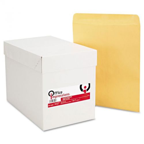 Office impressions, catalog envelope, center seam, 9 x 12, light brown, 250/box for sale