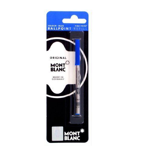 2 Montblanc Ballpoint Refills, Blue, Fine, 15154