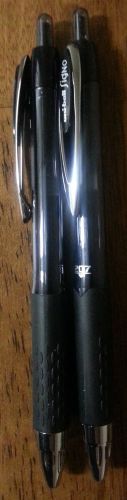 2 NEW UNI-BALL SIGNO 207 BLACK GEL ROLLER BALL PENS (New, Never Used)