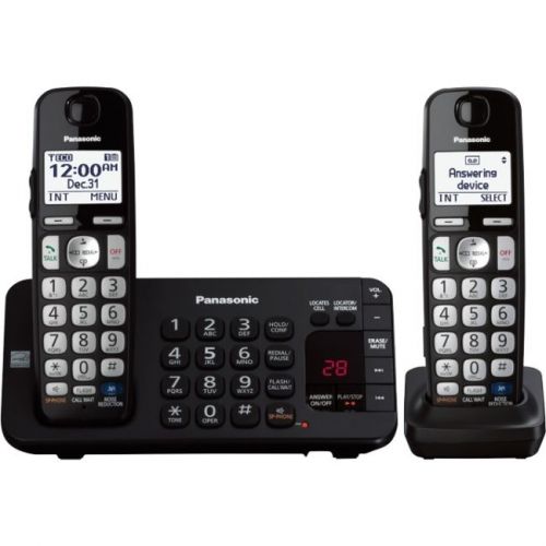 PANASONIC KX-TGE242B DECT 6.0, 2 HANDSETS, ADVANCED TAD, DK