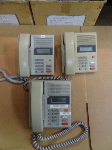 3 meridian nortel m7100 yellow business used phone phone system nt8b10 works for sale