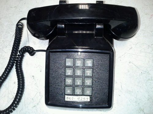 Retro Black Desk Phone Cortelco 2500 250000-VBA-20M w/ Volume Control Handset !!