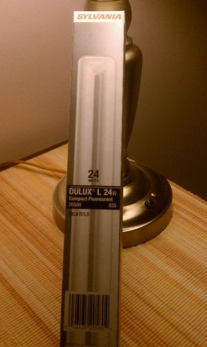 Box of 10 sylvania dulux 24 watt long compact fluorescent bulb with 4-pin base for sale