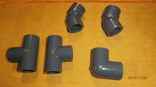 5 Pcs. Lasco SCH 80  3/4 Inch Fittings