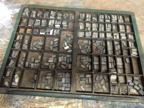 VINTAGE 30PT Swing Letterpress Type TrayContents