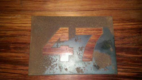 Reclaimed Industrial Steel Stencil or Decor #47.  10&#034; x 7&#034; X 1/8&#034;