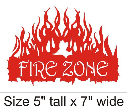 2x fire zone car auto vehicle window bumper vinyl graphic stickers decals for sale