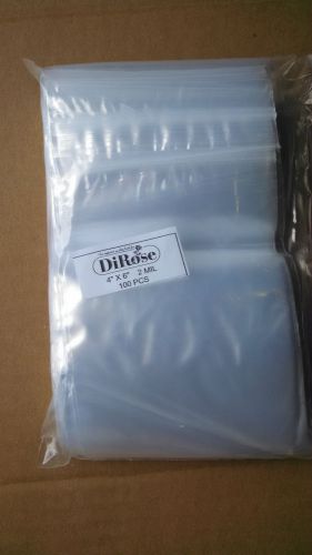 1000 4x6 Zip Lock Reclosable 2mil Clear Plastic Bags