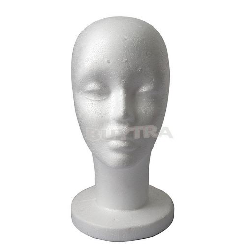 Beauty Styrofoam Foam Manikin Head Stand Model Display Glasses Hat CASP