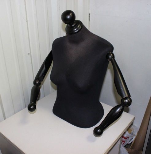 Vintage Wooden-Jointed Posable Female Mannequin Torso