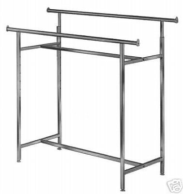 DOUBLE BAR &#034;H&#034; RACK ADJUSTABLE CLOTHING RACK *NEW*