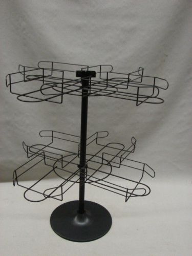 2 Tier BLACK Hat CAP DISPLAY Rack RETAIL DISPLAY CAT HAT RACK 8 HAT CAPACITY