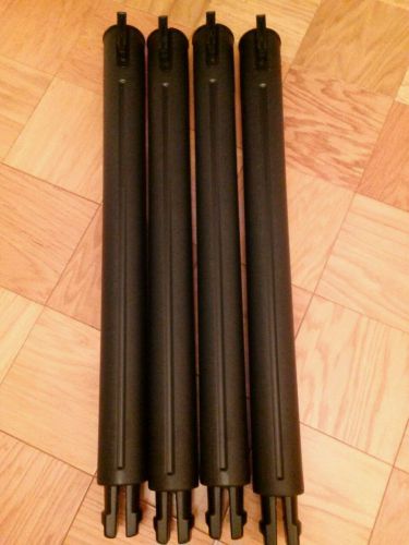 4 new Lavi Crowd Control plastic Stanchion, Black-- 12 Foot