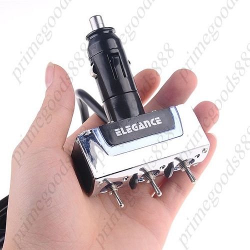 3 Socket USB 12V DC Car Cigarette Lighter Adapter Charger Switch Free Shipping