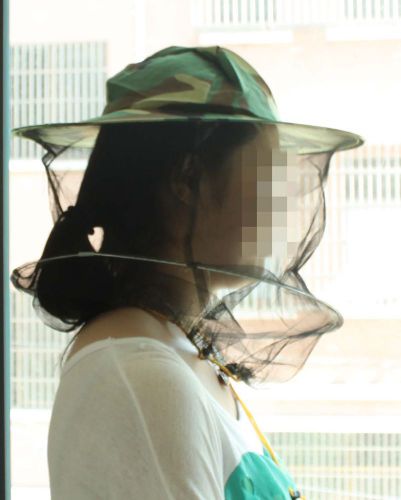 Beekeeper folding ventilated beekeeping fishing veil hat fly insect net black for sale