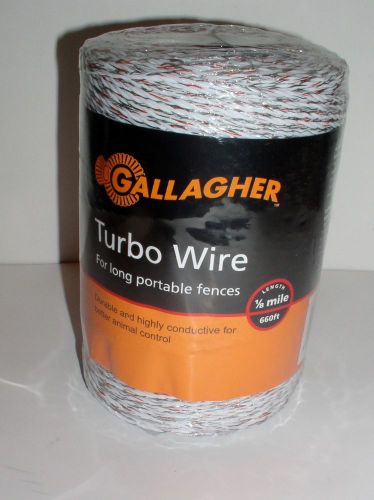 GALLAGHER TURBO WIRE 1/8 mi 656&#039; LONG PORTABLE FENCES Electric Farm Horse Sheep