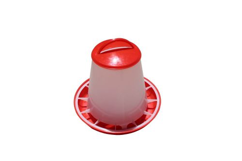 1.5kg 3.3lbs baby chicken turkey poultry feeder red plastic  anti waste ring