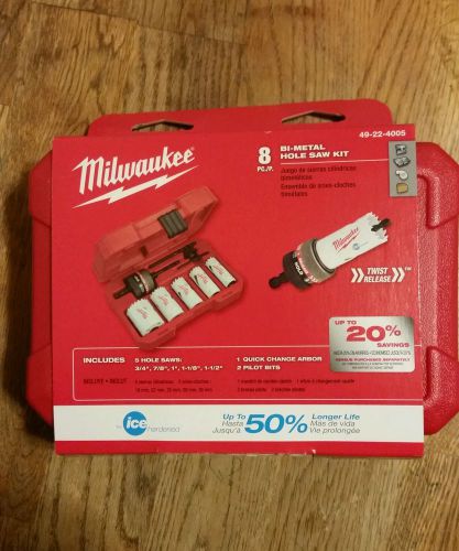 Milwaukee 8 piece Bi-metal hole saw kit