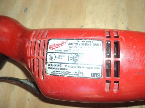 MILWAUKEE 3/8 REVERSING DRILL