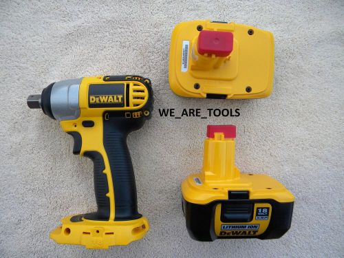 Dewalt dc820 18v 1/2 cordless impact wrench,2 dc9180 lit-ion xrp battery 18 volt for sale