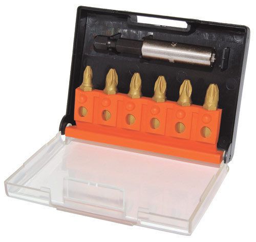 New Genuine CK Tools Screwdriver 6 in 1 Bit Set Titanium Nitride Pozi T4569TINC